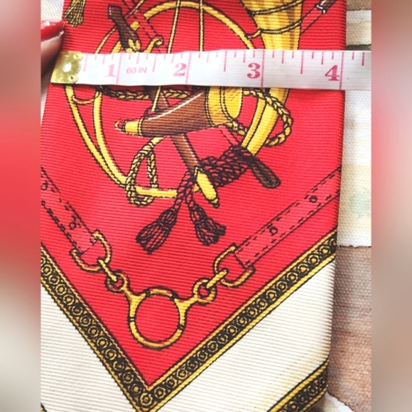 80s POLO Ralph Lauren Preppy HTF Fox Hunt HORSES Plaid Wide Collector Neck Tie - Picture 4 of 13